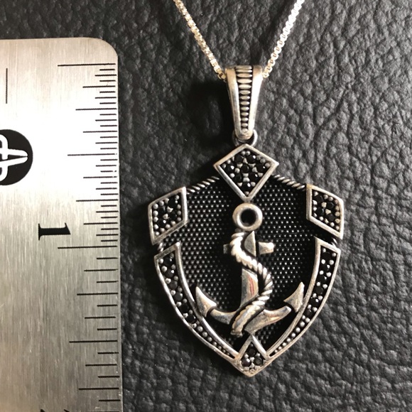 925 Sterling Silver and Diamond Anchor Pendant @ $405. Shop  NWOT MARCASITE Gemstones and 925 Sterling Silver Anchor Pendant only